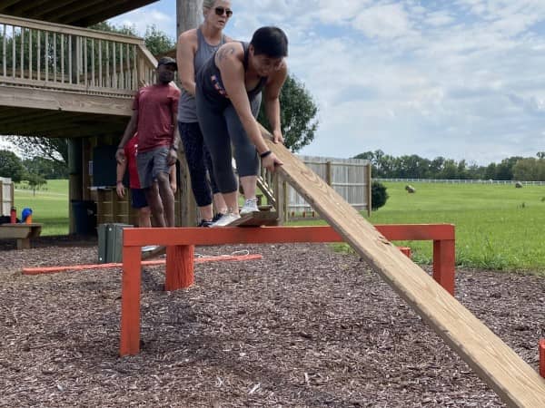 people on obstacle course Rock Springs