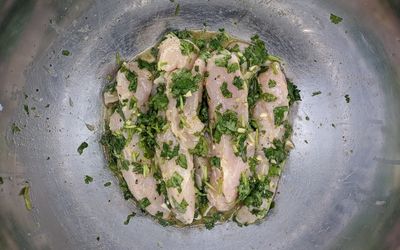 Cilantro Lime Chicken Marinating