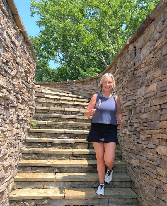 Singles Retreat Woman on Stairs